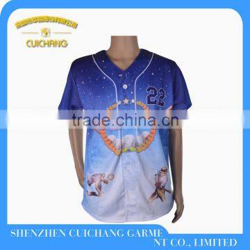 Comfortable sublimation custom baseball jersey