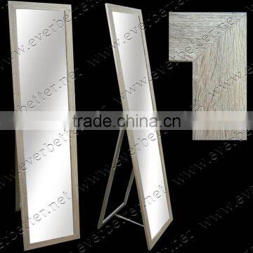 Wholesale Wood color floor standing mirror