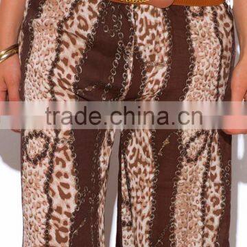 New Style Fashion Animal Print Boho Wide Leg Women's Pants photo-5