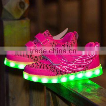 Hot Selling 2017 LED Kids Yeezy Light Shoes Glowing flashing shoes
