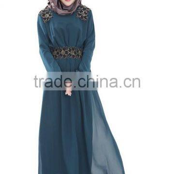 Ourself Factory Wholesale Latest Design Long Sleeve Muslim Evening Dress photo-4