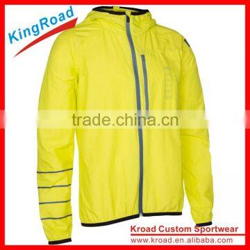 New Style men breathable lightweight bike yellow wind breaker / wind proof jacket