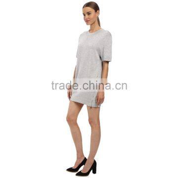 Lastest Short Silver Evening Dress Round Neck Dress Pattern photo-3