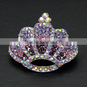 2016 vintage crown brooch pins fashion crown rhinestone brooches custom diy crown brooch pins for princess
