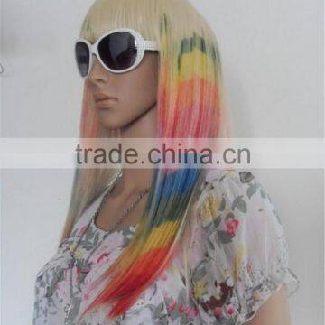 Fascinating Charming Halloween Synthetic Women Cosplay Party Long Straight Wig Full Hair Wigs photo-2