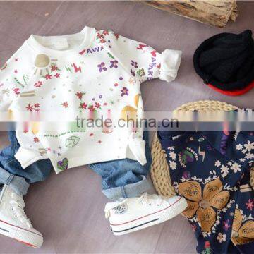 2-7 Years 2017 New Wholesale Autumn Cotton Full Sleeves Flowers Boys Girls Coats photo-3