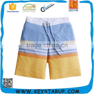 Yellow and Blue Stripes Digital Printing Man Board Short Mutifunction Sport Short