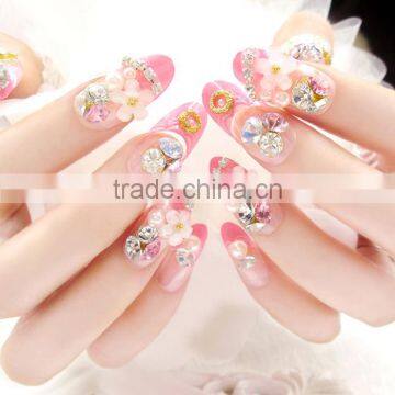 Self-adhesive Nails Glitter Tips With Glue Rhinestone Nails photo-3