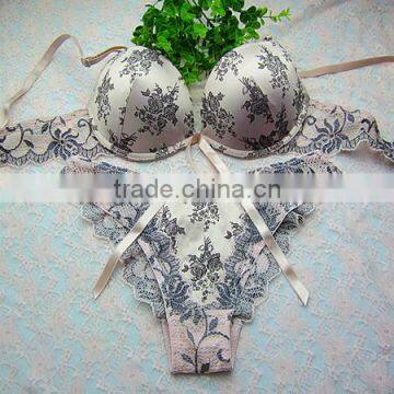 2015 YYW.com 3/4 Cup Polyester Cotton Sexy Bra Set