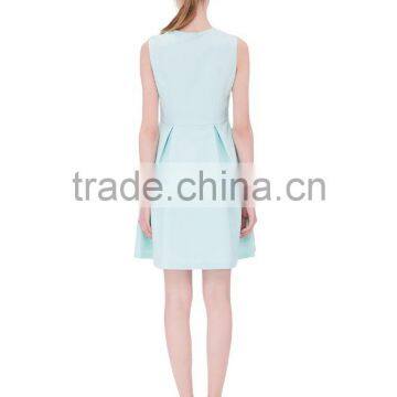 Ladies Zipper-up Sleeveless Slim Fitness Normal Dress Wholesale photo-2