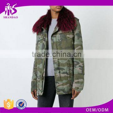 Cheap Factory Price Down Feather 100% Polyester with Faux Fur Collar fur coats 2016 fashion