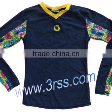 men long sleeve printed custom rash guard with UPF50+