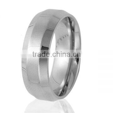 Stainless Steel Unadjustable Rings Silver Tone