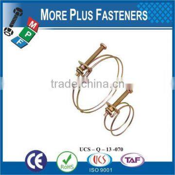 Made in Taiwan Stainless Steel types of hose clamps small hose clamps double wire