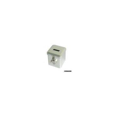 Square Coin Bank Tin Box