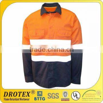 Drotex Hi Vis Long Sleeve Work Shirt Reflective Work Shirt UV Resistant Work Shirt photo-2