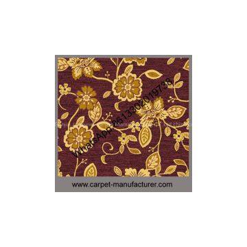 Fashion design jacquard flower loop tile tufted machine made carpet