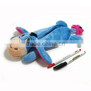 dog shape plush doll pencil case bag pouch