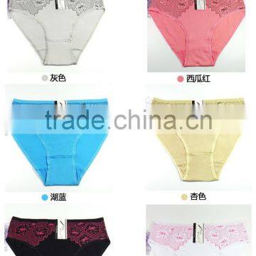 Blue Almond Daisy Cotton Brief Panties/yje Wholesale Plus Size Sexy Cotton Breathable Underwea Panties/mulit Color