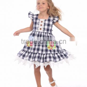 new autumn party dress design baby girls crochet lace dress