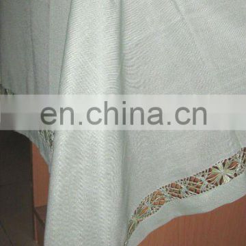 polyester table cloth with hemstitch