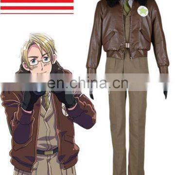 Rose team-Axis Powers Hetalia United States of America Alfred F. Jones Uniform Anime Sexy Halloween Carnival Costume