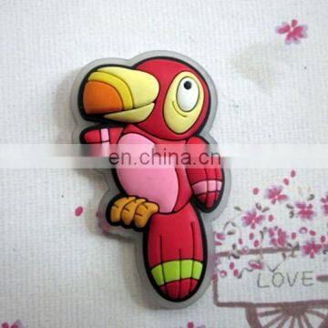 Cute cartoon parrot souvenir PVC fridge magnets