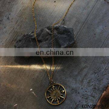 Antique Rudder Helm Charm Necklace 2 Colors