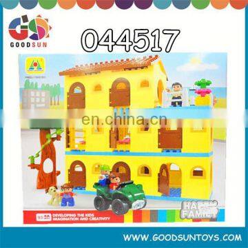 93 PCS creative blocks set playing warm family plastic building blocks toys for children