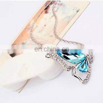 2017 New Fashion Crystal Plated Austrian Crystal Butterfly Necklaces & Pendants Jewelry photo-6