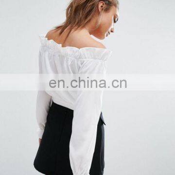 Fashion Lastest Clothing Long Sleeve Crop Blouses and Tops for Women 2017 photo-2