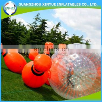 Hot sale cheap giant inflatable human bowling ball for outdoor sports