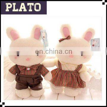 factory lowest price sweet plush couple Rabbit toy wedding suppliers for hot sale