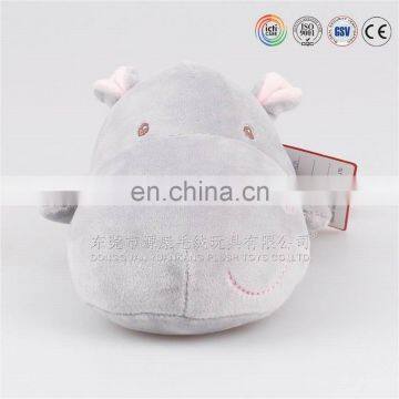 Plush animal hippo shape stuffed pillow