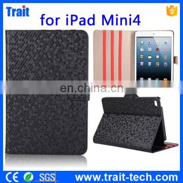 2015 New coming Stylish Diamond Cut Pattern for iPad Mini 4 tablet cover