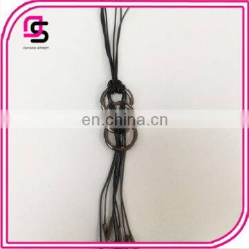 China spring and summer selling cortel exotic circle clavicle necklace with tassels