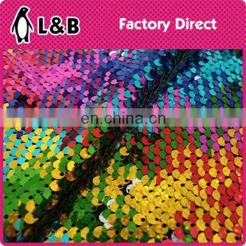 2017 High Quality Fashion Colorful Sequin Embroidery Fabric photo-2