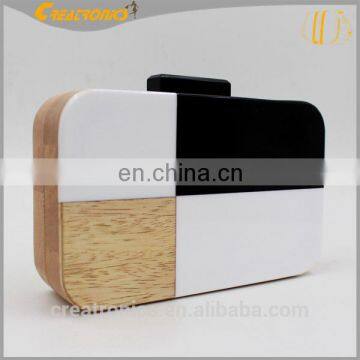 Trendy Mixed Color Clutch Bag Fashion Box Clear Acrylic Evening Bag photo-2