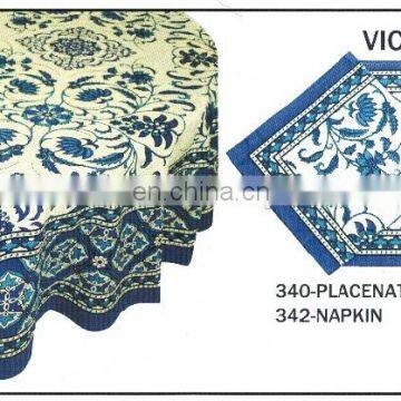 HAND BLOCK PRINTED TABLE CLOTH MAT & NAPKIN