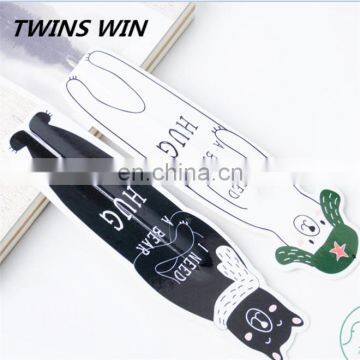 China 2018 New Stationery Product Wholesale Free Sample Cartoon Cute Leaf Paper Bookmark Custom With Logo photo-2