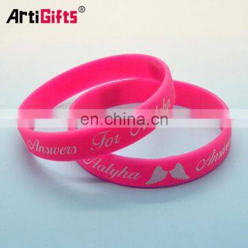 Custom logo silicone wristband,rubber wrist bands