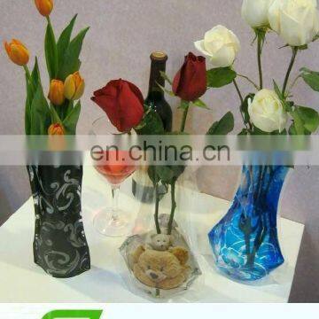 Beautiful foldable plastic vase bag(provide small quantity)