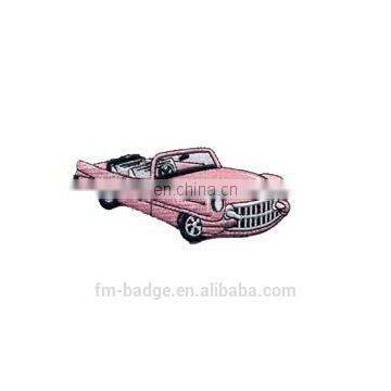Sew-On uniform embroidery patch for clothes, Pink wedding car Iron-on Patch Applique for christmas