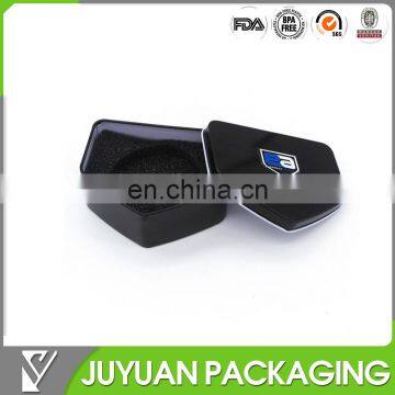 hot sale cute black pentagon irregular tin box for chocolate