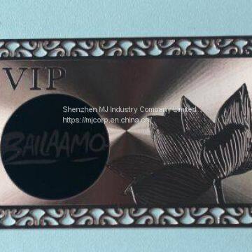 high quality gold plated luxury metal business card