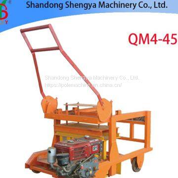 QM4-45 Diesel mobile concrete block making machine  China