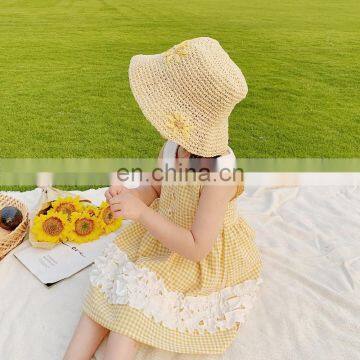 X1646/Fashionale High Quality Fresh Sweet Kids Girls All Match Sun Hat Straw Beach photo-2