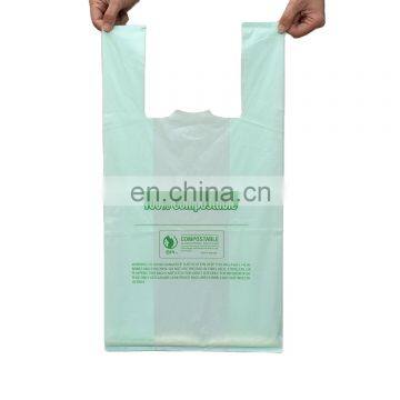 Recyclable Home Compost Bag Cornstarch Shopping Carrier Packing T Shirt  Bags For shopping