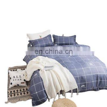 2020 Hot Selling Aloe Cotton Polyester Fabric Full Size Duvet Cover Pillow Case Bed Sheet Printed Cheap Bed Linen Bedding Set photo-7