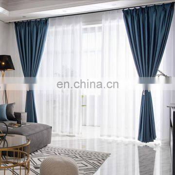 Wholesale Custom Hight Luxury Quality Thickening Imitation Silk Jacquard Bedroom Shading Blackout Curtain for Home and Hotel photo-2